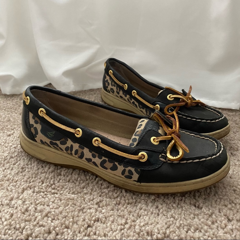 Sperry Boat Shoes with Leopard Print